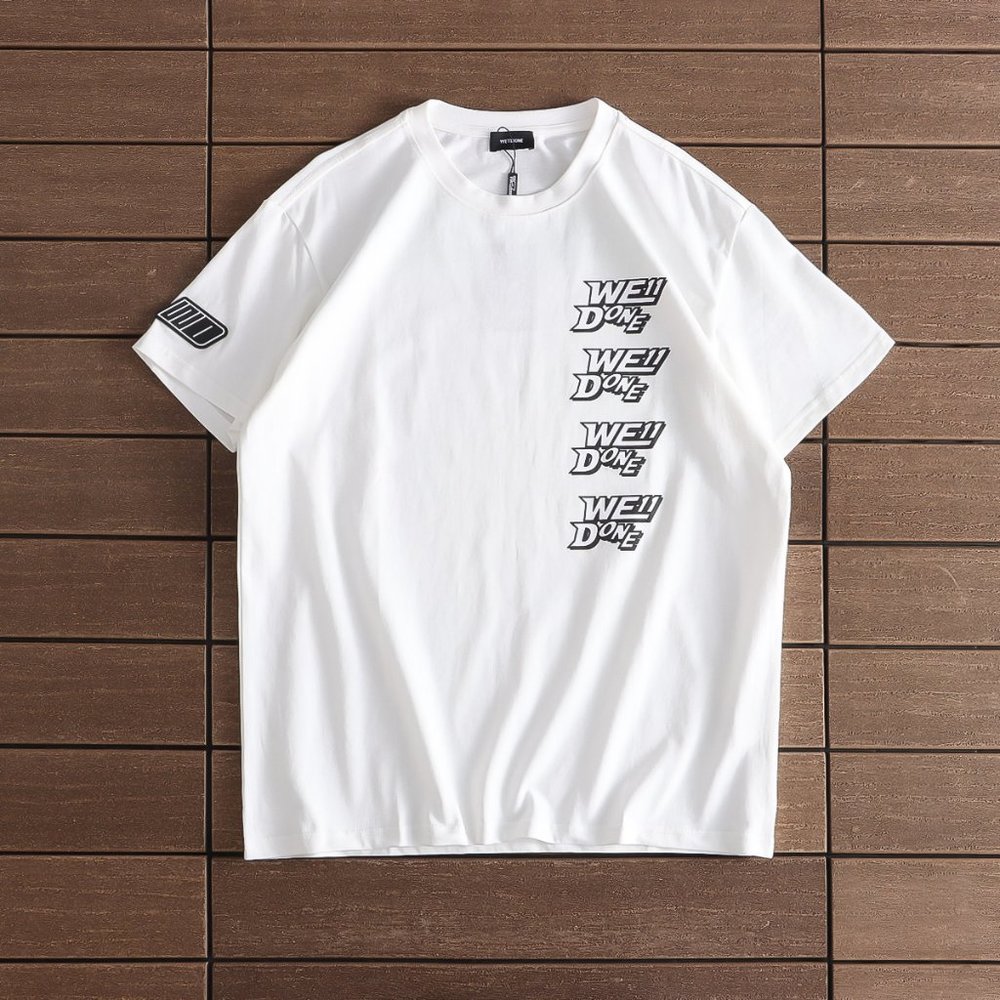 We11 Done With Four Rows Of Logo Letters Printed Short Sleeves